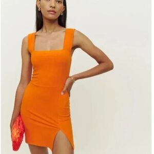 Reformation | NWT Citrus Bodycon “Laurena” Mini Dress with Square Neck | Small